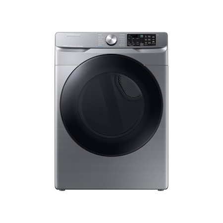 Samsung 7.5 cu. ft. Smart Wi-Fi Enabled Gas Dryer with Steam Sanitize+ and Reversible Door in Platinum DVG45B6300P